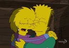 Bart Adulto e Lisa Adulta se Abraçando