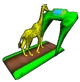 Giraffe on Treadmill