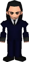 The field model of Tseng in Final Fantasy VII