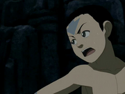 Aang hiding