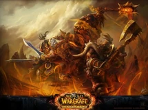 Garrosh and Varian fighting Deathwing