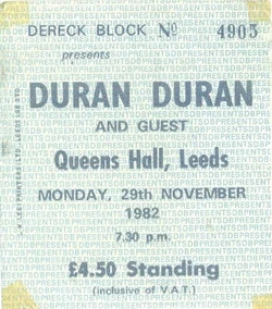 Ticket leeds queen hall duran duran 1982 concert wikipedia