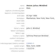 Winblad-Anton 1886 birth