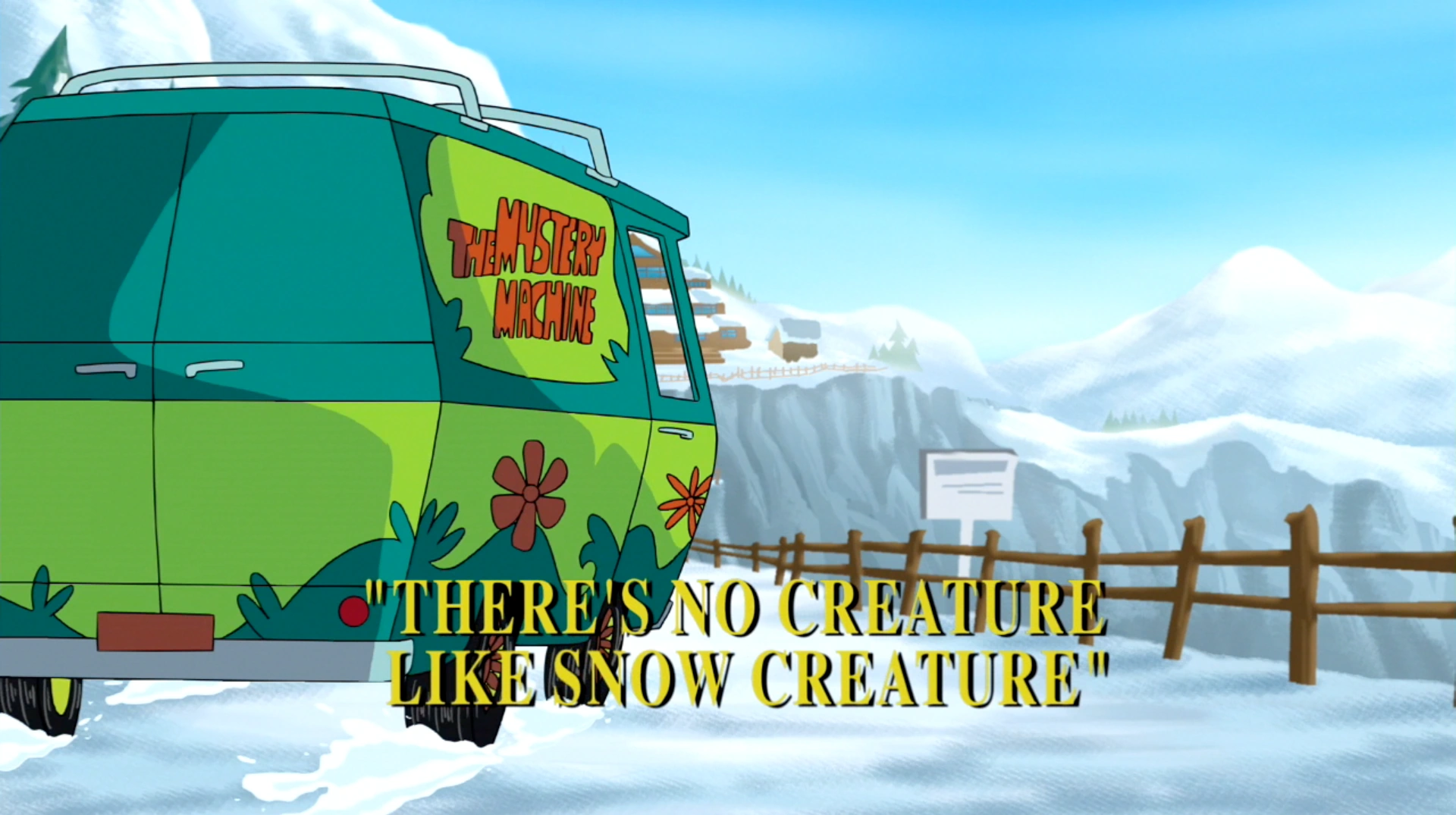There's No Creature Like Snow Creature title card