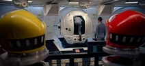 Pod with helmets