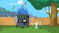 Space Laser-denominador, construido por Phineas y Ferb