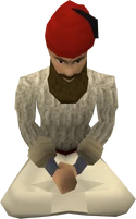 Rug Merchant sitting