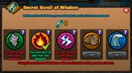 Secret Scroll of Wisdom used