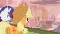 Rarity and Applejack looking at the foals S2E13