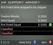 Survival Mode Screenshot Air Support Riot Shield Squad
