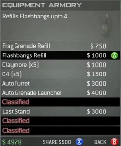 Survival Mode Screenshot Equipment Armory Flashbangs Refill.png