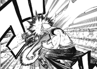 Laxus has the upperhand on Natsu manga