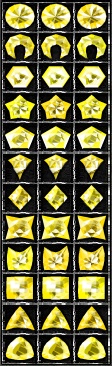 card game with blue and yellow gems