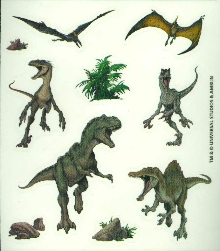 jurassic park 3 dinosaur list