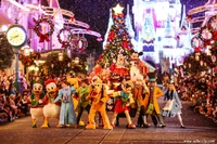 Mickey's christmastime parade
