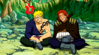 Gildarts rindo Laxus