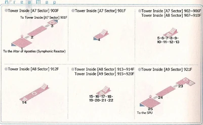 Tower Sectors A7, A8 and A9 900~921F Area Map