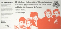 Ticket RARE Chichester Festival Theatre, Chichester (UK) duran duran wikipedia