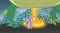 Spike running from fire S1E24