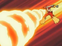 EP545 Blaziken usando giro fuego