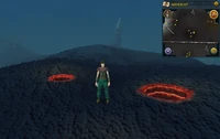 Map clue location small volcanoes