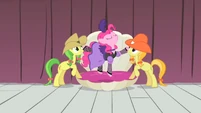 Pinkie Pie being lifted S1E21