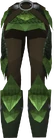 Green d'hide chaps detail