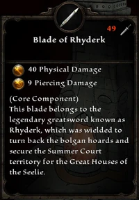 Blade of rhyderk