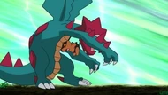 EP690 Druddigon usando piel tosca