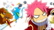 Natsu and Happy desperately look for something