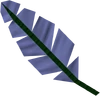 Blue feather detail