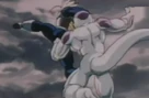 Frieza behind trunks