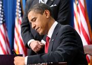 Obama signing declaration of war