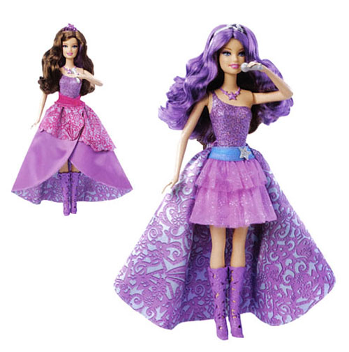 Barbie a Princesa e a Pop Star Keira 2 em 1 Rosa e Roxa