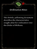 Ordination Rites