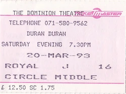 Dominion Theatre ticket duran duran wikipedia