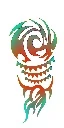 Tattoo sleeve color tribal orangegreen copy