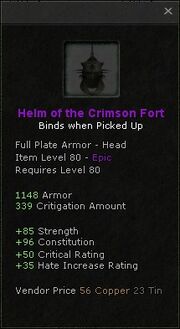 Helm of the crimson fort