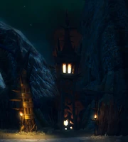 Burning tower