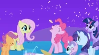 Pinkie Pie enjoying Spike's cookies S1E24
