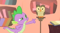 Spike angry at Owlowiscious S1E24