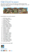 Freight Car Puzzle; The Answers