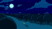 S4 E7 Ruined buildings in the woods