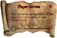 Scroll PlayerInvites