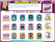 Red Carpet Gala menu