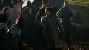Robb greets his men