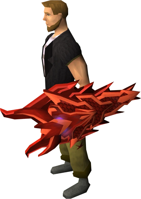 Dragon kiteshield equipped