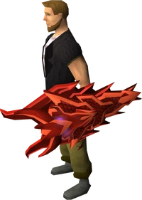 Dragon kiteshield equipped