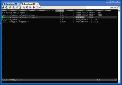 Vim stack top
