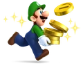 Luigi with Coins